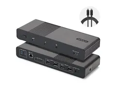 Startech - dokkingstasjon - USB4 / Thunderbolt 4 / Thunderbolt 5 2 x DP, 2 x HDMI - 1GbE, 2.5GbE - TAA-samsvar