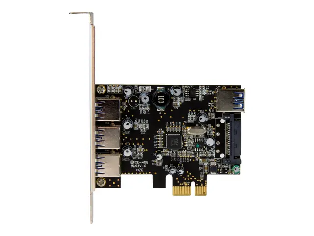StarTech.com 4 Port PCI Express USB 3.0 Card - 3 External and 1 In...