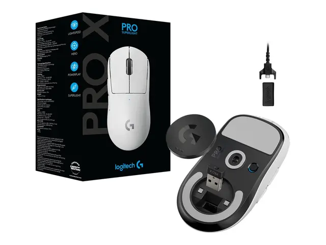 Logitech PRO X SUPERLIGHT Wireless Gaming Mouse - Mus optisk 5 kna...