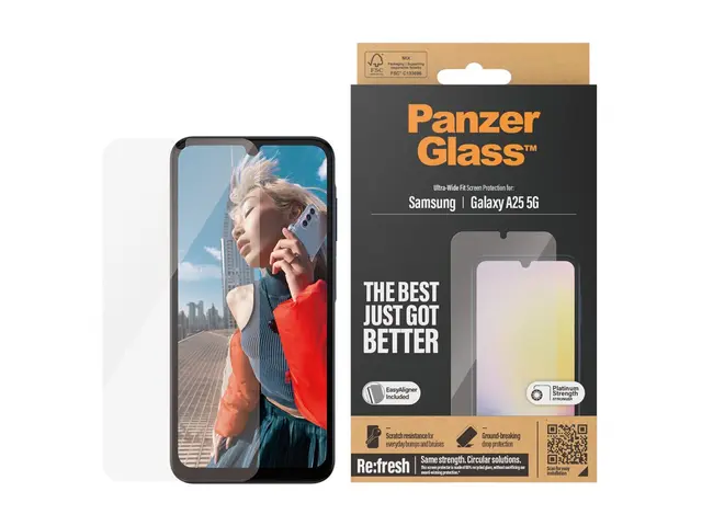 PanzerGlass - Skjermbeskyttelse for mobiltelefon ultravid passform...