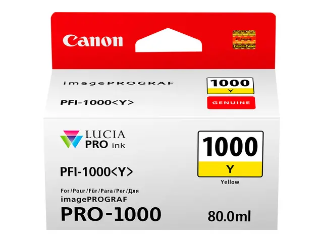 Canon PFI-1000 Y - 80 ml - gul - original - blekkbeholder - for im...