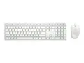 Dell Pro KM5221W - Tastatur- og mussett tr&#229;dl&#248;s - 2.4 GHz - QWERTY - Pan Nordic - hvit - med 3 years NBD Advance Exchange