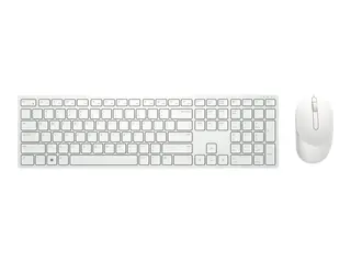 Dell Pro KM5221W - Tastatur- og mussett tr&#229;dl&#248;s - 2.4 GHz - QWERTY - Pan Nordic - hvit - med 3 years NBD Advance Exchange