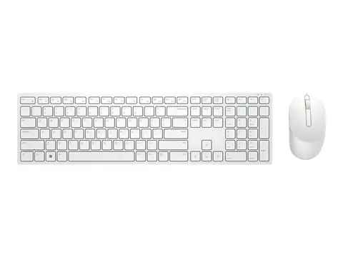 Dell Pro KM5221W - Tastatur- og mussett - trådløs 2.4 GHz - QWERTY - Pan Nordic - hvit - med 3 years NBD Advance Exchange