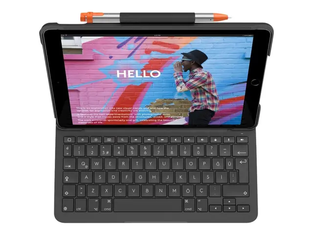 Logitech Slim Folio - Tastatur og folioveske trådløs Bluetooth Pan...