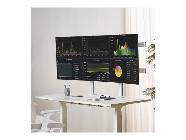 StarTech.com Six-Monitor Desk Mount w/ Crossbar, Up To 32" Screens...