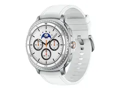Samsung Galaxy Watch8 Classic - 46 mm smartklokke med hybrid band - hybrid &#248;koskinn - b&#229;ndbredde: S/M/L - display 1.34&quot; - 64 GB - NFC, Wi-Fi, Bluetooth - 63.5 g - hvit