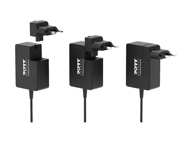 PORT Connect - Strømadapter 100 watt 5 A PD, QC 3 utgangskontakter...