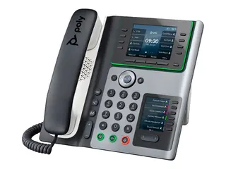 Poly Edge E450 - VoIP-telefon med anrops-ID/samtale venter treveis anropskapasitet - SIP, SDP - midnattsbl&#229;, hvit