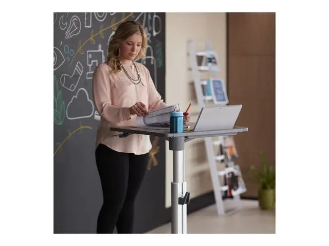 Ergotron LearnFit Tall - Stående skrivebord mobil rektangulær hvit...