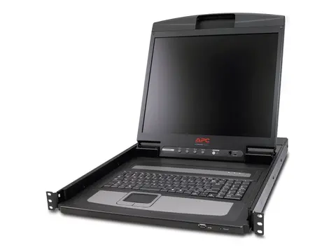 APC LCD Console - KVM-konsoll - 19" - kan monteres i rack 1280 x 1024 - VGA - svart - 1U - for P/N: SMTL2K2RM2UCLNC, SMTL3KRM2UCLNC, SRT5KRMXLT-A, SRT6KRMXLT-A, SRT8KRMXLT-A