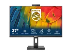 Philips 27B1U5601H - 5000 Series - LED-skjerm USB - 27&quot; - 2560 x 1440 QHD @ 75 Hz - IPS - 350 cd/m&#178; - 1000:1 - 4 ms - HDMI, DisplayPort, USB-C - h&#248;yttalere - svart