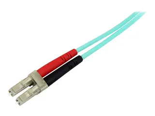StarTech.com Aqua OM4 Duplex Multimode Fiber 2m / 6 ft - 100 Gb - 50/125 - OM4 Fiber - LC to LC Fiber Patch Cable (450FBLCLC2) - nettverkskabel - 2 m - akvamarin