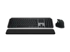 Logitech Master Series MX Keys S Combo for Mac Tastatur- og mussett - full size - bakbelysning - trådløs - Bluetooth LE - QWERTZ - Sveitsisk - romgrå