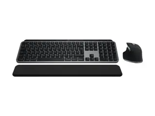 Logitech Master Series MX Keys S Combo for Mac Tastatur- og mussett - full size - bakbelysning - trådløs - Bluetooth LE - QWERTZ - Sveitsisk - romgrå