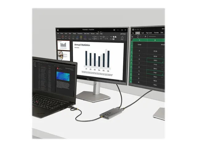 StarTech.com USB-C to Dual-HDMI Adapter, or A 2x HDMI, 4K 60Hz, 10...