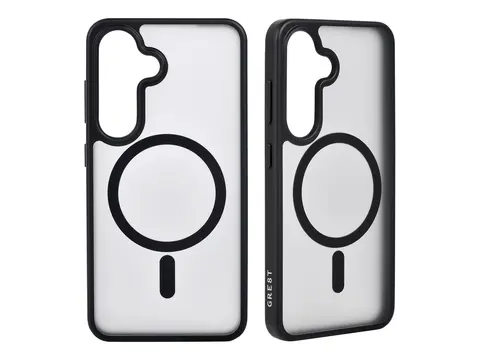 GRE8T - Baksidedeksel for mobiltelefon MagSafe-samsvar - svart - for Samsung Galaxy S25