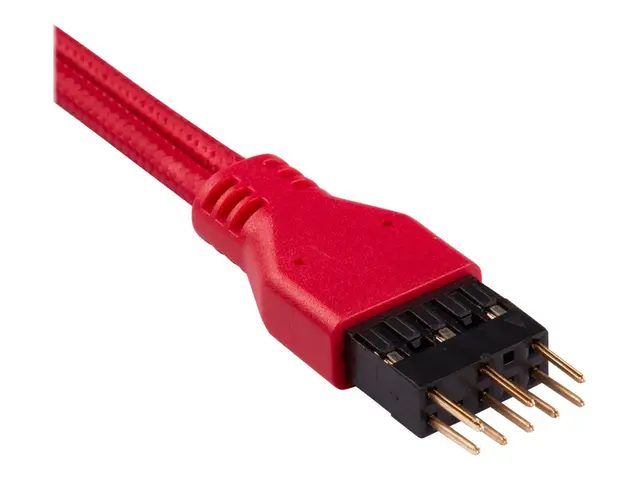 CORSAIR Premium Sleeved - Utvidelsessett frontpanelmonterbar rød 3...