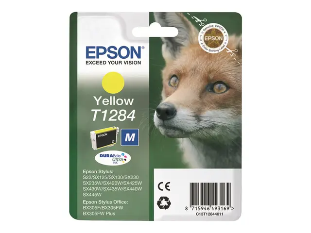 Epson T1284 - M-størrelse - gul - original - blære med RF/lyd-alar...