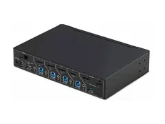Startech - KVM / lyd / USB-svitsj 4 x KVM/lyd/USB - 1 lokalbruker - stasjonær - TAA-samsvar