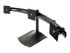 Ergotron DS100 Triple-Monitor Desk Stand Stativ - for 3 LCD-skjermer - aluminium, st&#229;l - svart - skjermst&#248;rrelse: inntil 21&quot; - skrivebordsmonterbar