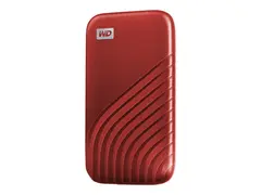 WD My Passport SSD WDBAGF0020BRD - SSD - kryptert 2 TB - ekstern (bærbar) - USB 3.2 Gen 2 (USB-C kontakt) - 256-bit AES - rød