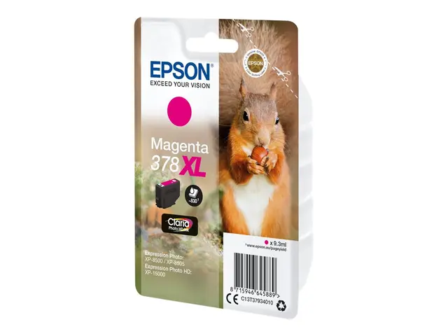 Epson 378XL - 9.3 ml - XL - magenta - original - blære med RF/lyd-...