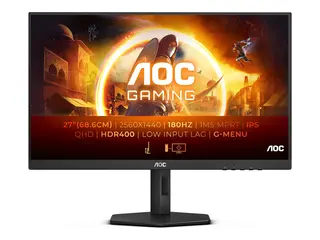 AOC Gaming Q27G4X - G4 Series - LED-skjerm gaming - 27&quot; - 2560 x 1440 QHD @ 180 Hz - IPS - 400 cd/m&#178; - DisplayHDR 400 - 1 ms - 2xHDMI, DisplayPort