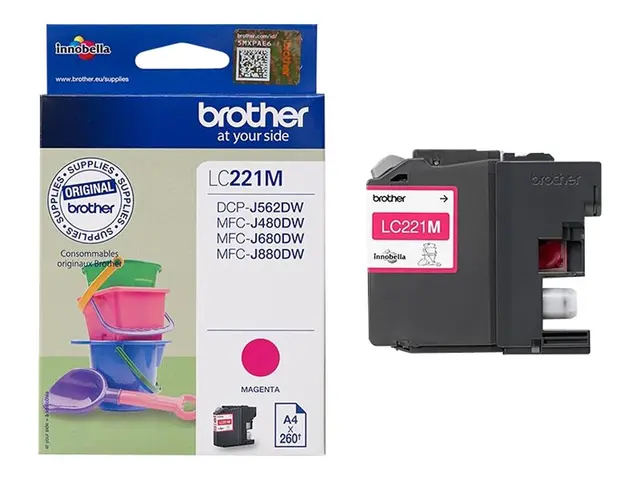 Brother LC221M - Magenta original blekkpatron for DCP-J562DW