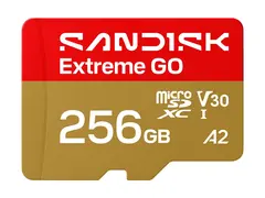 SanDisk Extreme Go - Flashminnekort - 256 GB A2 / Video Class V30 / UHS-I U1 - microSDHC UHS-I