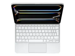 Apple Magic Keyboard - Tastatur og folioveske med styrepute - bakbelysning - Apple Smart connector - Svensk - hvit