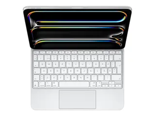Apple Magic Keyboard - Tastatur og folioveske med styrepute - bakbelysning - Apple Smart connector - Svensk - hvit