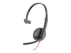 Poly Blackwire 3210 - Blackwire 3200 Series hodesett - on-ear - kablet - USB-C - svart - UC-sertifisert
