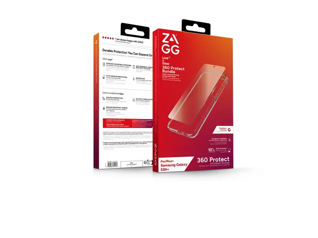 Zagg Luxe + Glass 360 - Baksidedeksel for mobiltelefon grafen Sams...