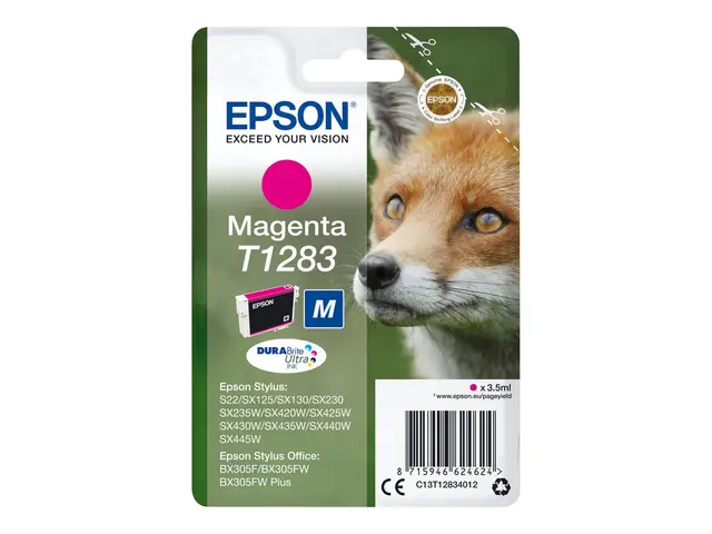 Epson T1283 - M-størrelse - magenta - original - blære med RF/lyd-...