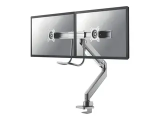 Neomounts NM-D775DX - Monteringssett - full bevegelse for 2 LCD-skjermer - sølv - skjermstørrelse: 10"-32" - klemmemonterbar, malje, skrivebordsmonterbar