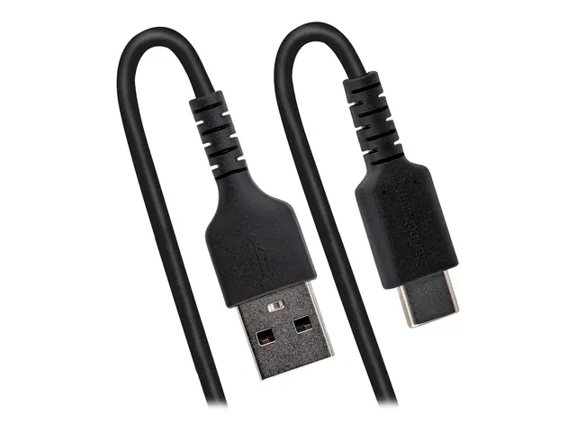 StarTech.com 3ft (1m) USB A to C Charging Cable, Coiled Heavy Duty...