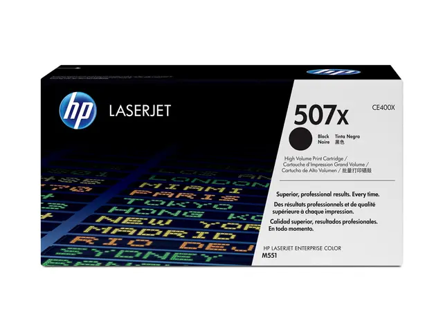 HP 507X - Høy ytelse svart original LaserJet tonerpatron (CE400X) ...