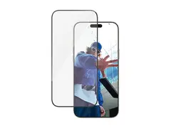 PanzerGlass - Skjermbeskyttelse for mobiltelefon ultrabred passform - glass - rammefarge svart - for Apple iPhone 16 Pro Max