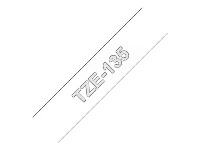 Brother TZe-135 - Selv-adhesiv hvitt på klart Rull (1,2 cm x 8 m) ...