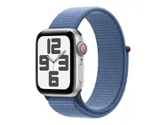 Apple Watch SE (GPS + Cellular) - 2. generasjon 40 mm - sølvaluminium - smartklokke med sportssløyfe - vevet nylon - vinterblå - håndleddstørrelse: 130-200 mm - 32 GB - LTE, Wi-Fi, Bluetooth - 4G - 27.8 g