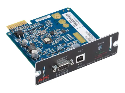 APC Legacy Communications SmartSlot Card Adapter for fjernstyrt administrasjon - SmartSlot - USB, serie - svart - for Smart-UPS 1000, 750; Smart-UPS RT 3000, 5000; Smart-UPS SRT 1500; Smart-UPS X 1000, 1500