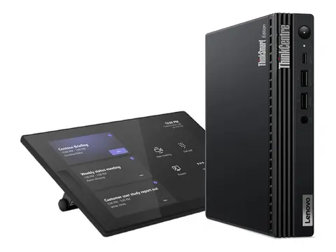 Lenovo ThinkSmart Tiny Kit - Videokonferansesett (Lenovo ThinkSmart Controller, beregnesystem) med 1 Year Lenovo Premier Support - ravnsort