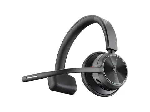 HP Poly Voyager 4310-M - Voyager 4300 UC series hodesett - on-ear - Bluetooth - trådløs, kablet - USB-C - svart - Certified for Microsoft Teams
