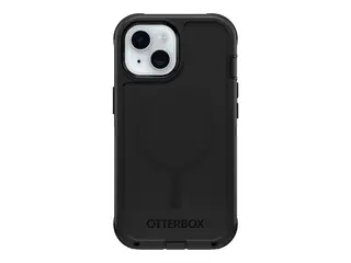 OtterBox Defender Series - Baksidedeksel for mobiltelefon MagSafe-samsvar - silikon - svart - for Apple iPhone 13, 14, 15