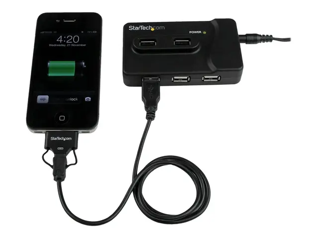 StarTech.com 7 Port USB Hub - 2 x USB 3A, 4 x USB 2A, 1 x Dedicate...