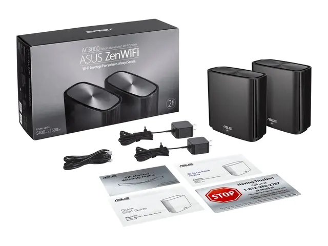 ASUS ZenWiFi AX (XT8) - Wi-Fi-system (2 rutere) inntil 5500 kvadra...