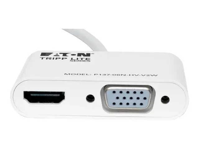 Eaton Tripp Lite Series 6in Mini DisplayPort to HDMI VGA 4K Adapte...