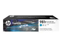 HP 981Y - 185 ml - Ekstra høy ytelse - cyan original - PageWide - blekkpatron - for PageWide Enterprise Color MFP 586; PageWide Managed Color E55650
