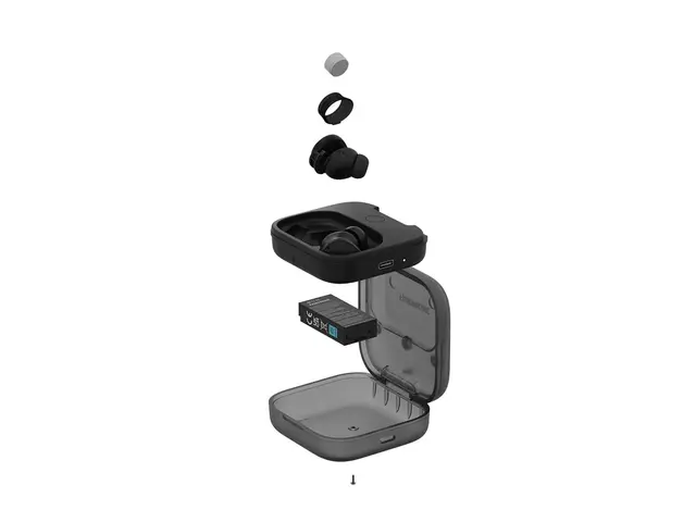 Fairphone Fairbuds - True wireless-hodetelefoner med mikrofon i øret - Bluetooth - aktiv støydemping - svart 